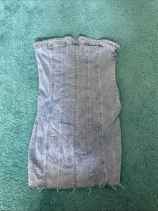 Amazon Dresses & Skirts - Amazon Light Blue Denim Strapless Mini Dress